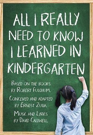 Robert Fulghum's All I Really Need To Know I Learned In Kindergarten Book Cover